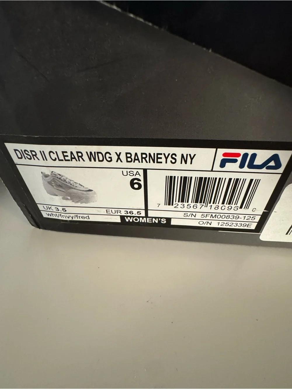FILA White and Clear Platform Disruptor II - Barneys New York exclusive